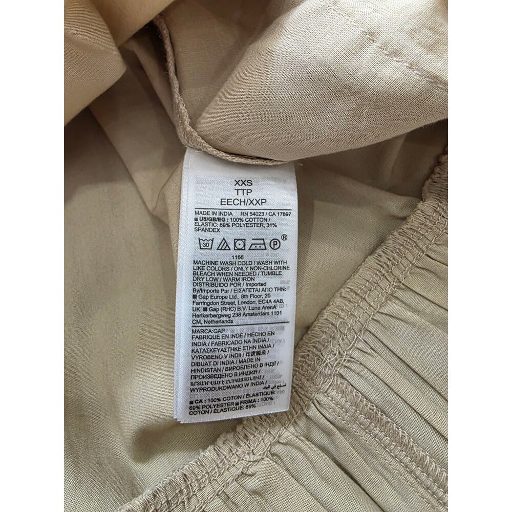 Gap Smocked Babydoll Puff Sleeve Mini Dress Cream Size XXS - Picture 4 of 8